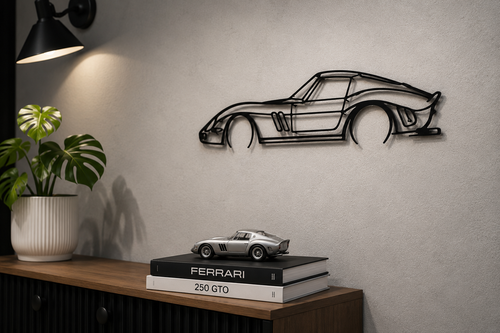 Ferrari 250 GTO – 3D Printed Car Silhouette Wall Art