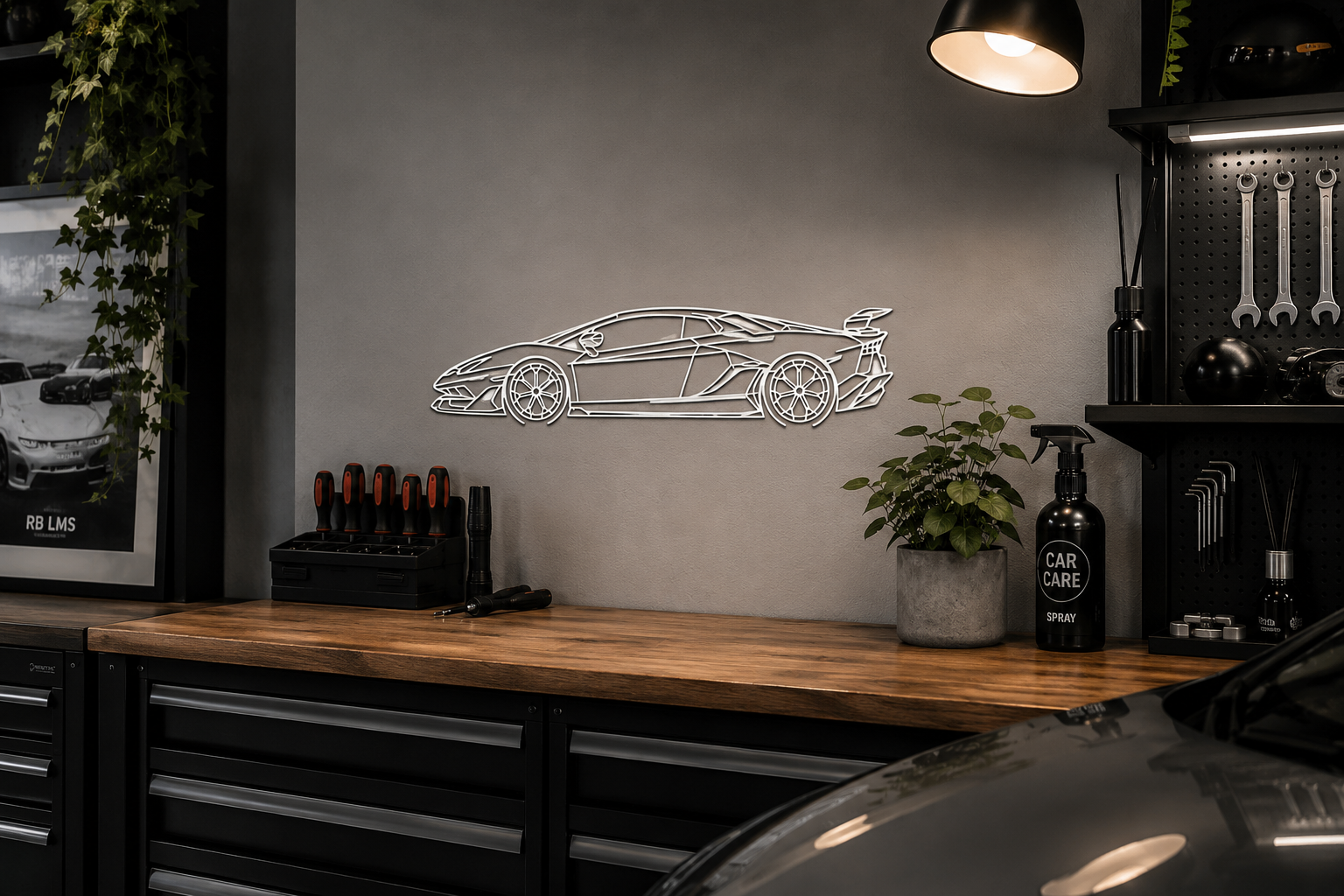 Lamborghini Aventador SVJ – 3D Printed Car Silhouette